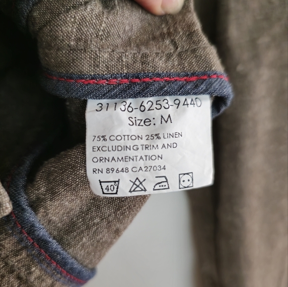 BLUE Willi's Lightweight Cotton/Linen Blend Jacket - Picture 6 of 6